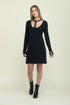 Katie-Reversible Tie Neck Dress